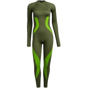 Beyonce Ivy Park Adidas Halls of Ivy Green Circular Knit Catsuit LARGE
